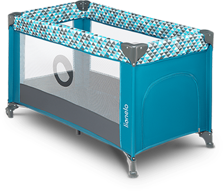 LIONELO Kelioninė lovelė Stefi Žalias Turquoise