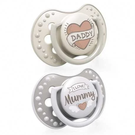 LOVI 22/868 Dinaminis silikoninis čiulptukas 6-18 m 2vnt I Love