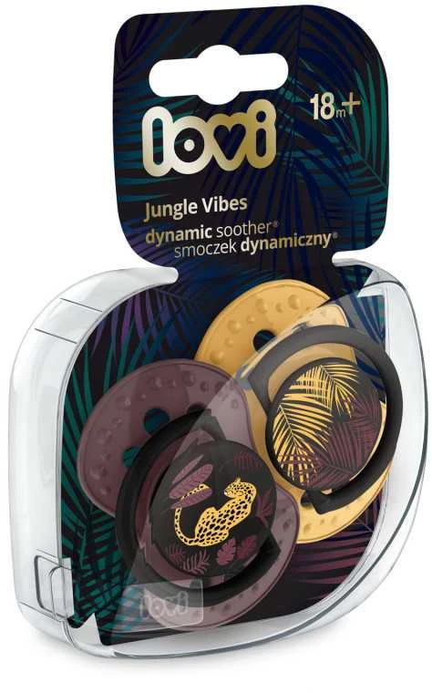 LOVI 22/904 Dinaminis silikoninis čiulptukas 18+m 2vnt Jungle Vibes Girl