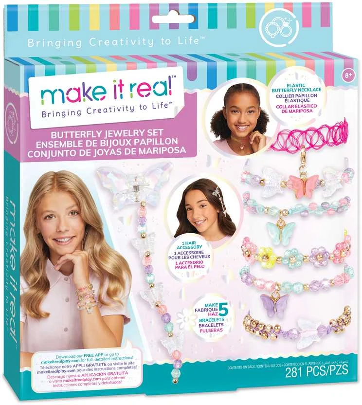 MAKE IT REAL Rinkinys „Papuošalai su drugeliais“