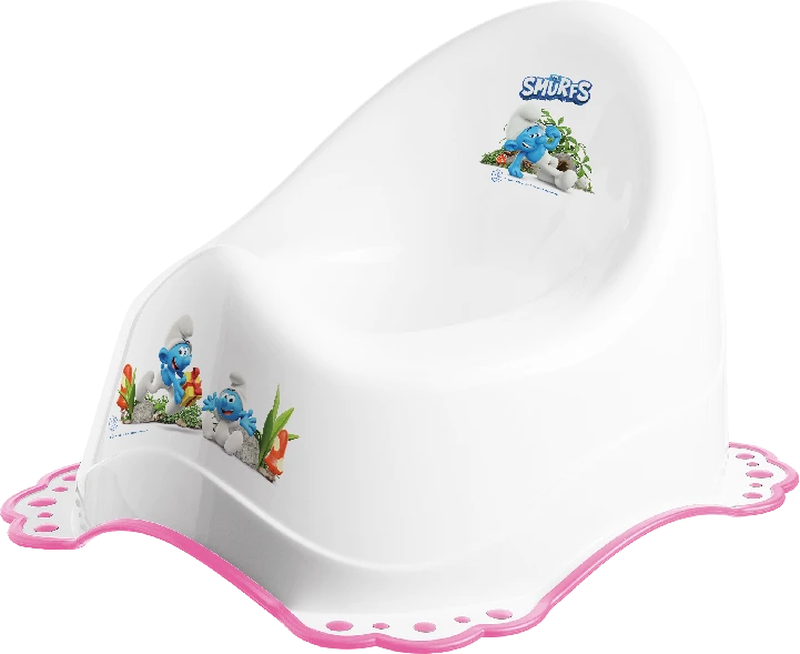 MALTEX Potty 2K Smurfs balta/rožinė