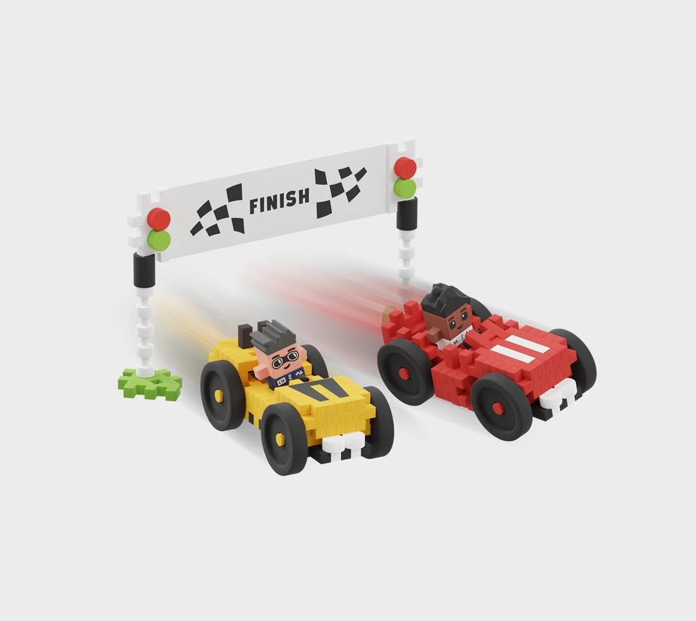 Konstruktorius Marioinex Mini Waffle Lenktynės, 80 d.