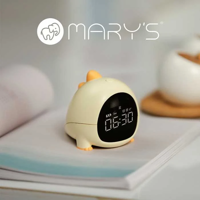 Plexido MARY'S MW20529 žadintuvas mažas Dino geltonas