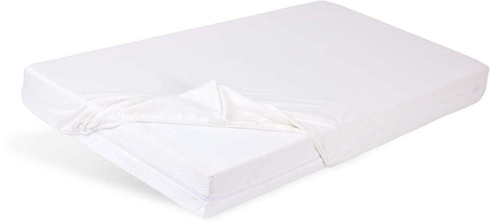 Drėgmei atspari vaikiška bambukinė paklodė Matex 70x140, balta