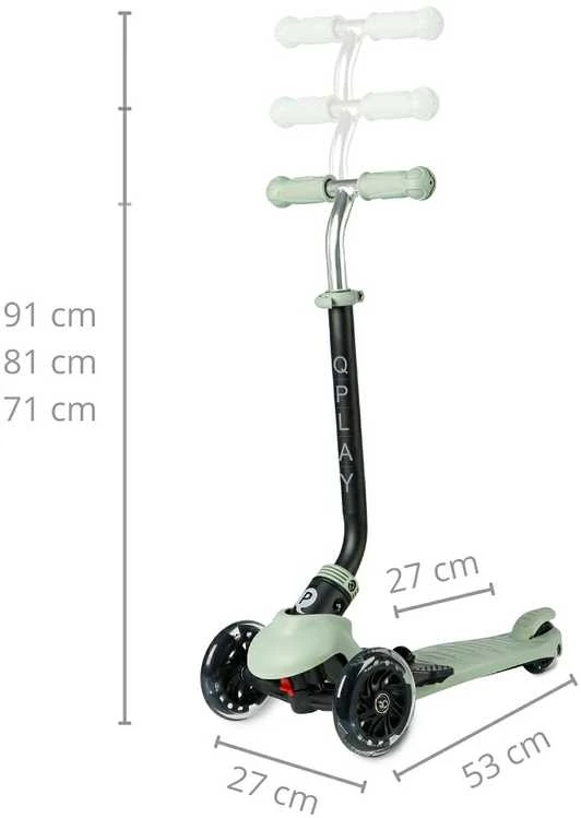 MILLY MALLY 5691 Qplay Sema Pro 3in1 Motoroleris žalias