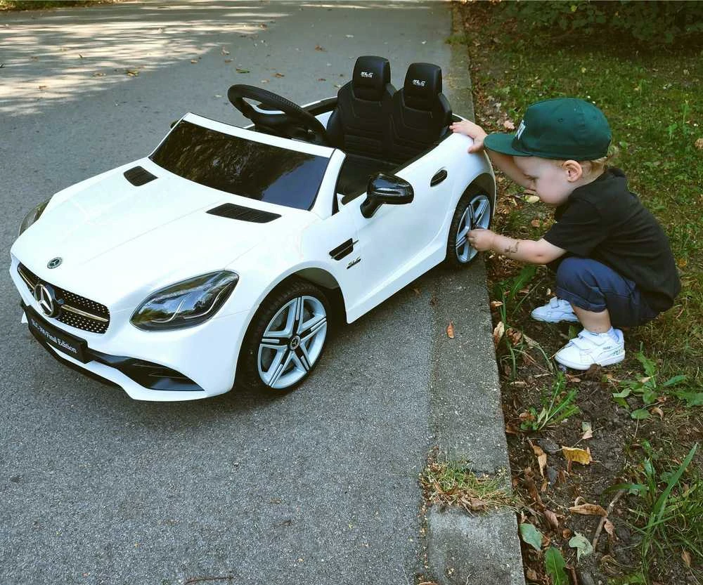 Milly Mally Akumuliatorinis automobilis vaikams „Mercedes-Benz SLC“, baltos spalvos