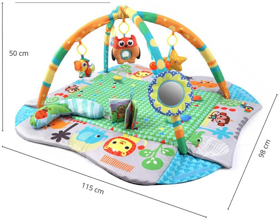 MILLY MALLY 6142 TinyMini JL628-1B Mokomasis kilimėlis 4in1 Jungle