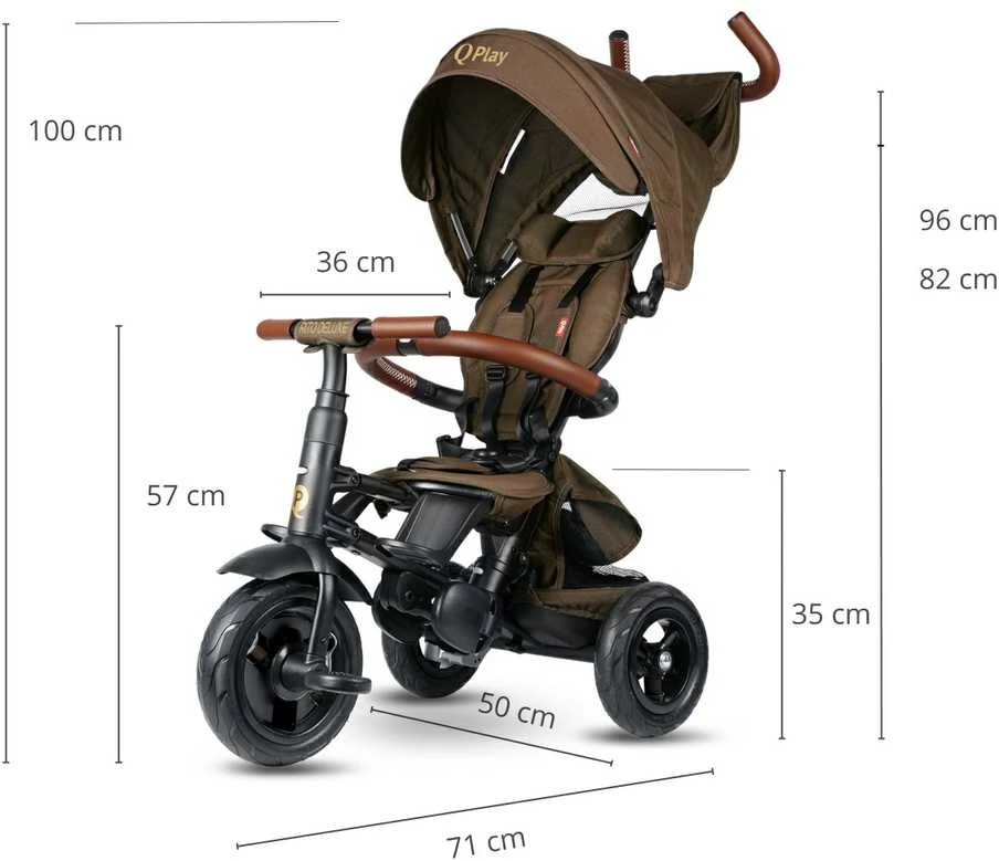 MILLY MALLY 6299 Qplay Triratis Rito Deluxe guminis rudas