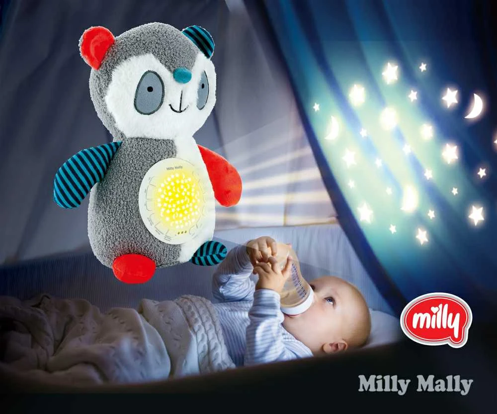 MILLY MALLY Milly Panda projektoriaus pliušinis žaislas