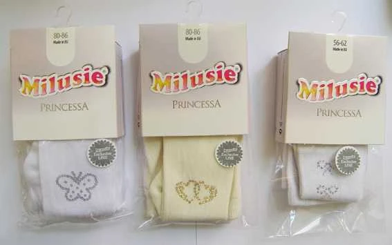 MILUSIE 1263 Pėdkelnės DZ medvilnė su aplikacijomis ex 56/86