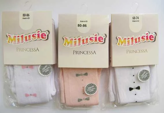 MILUSIE 1263 Pėdkelnės DZ medvilnė su aplikacijomis ex 56/86