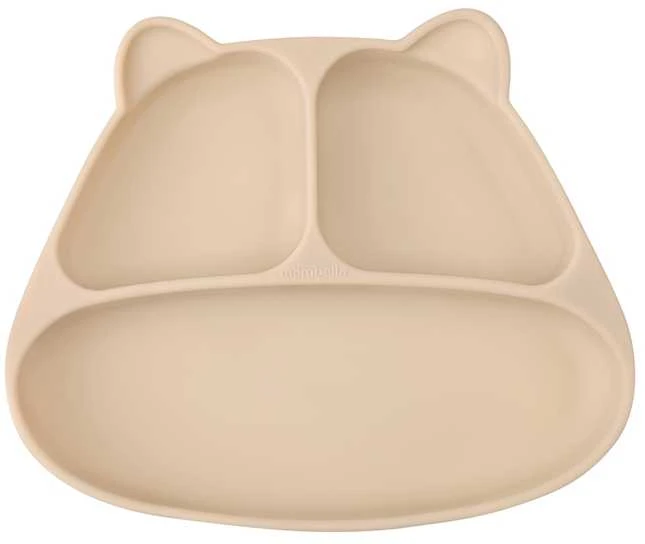 Mombella 01513 Panda šviesiai ruda lėkštė su siurbtuku