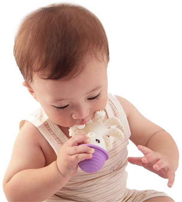 Mombella 8077-1 Žaislinis kramtukas aštuonkojis, rožinis