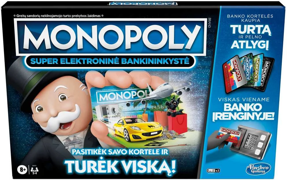 Hasbro Žaidimas „Monopolis: super elektroninė bankininkystė“, LT