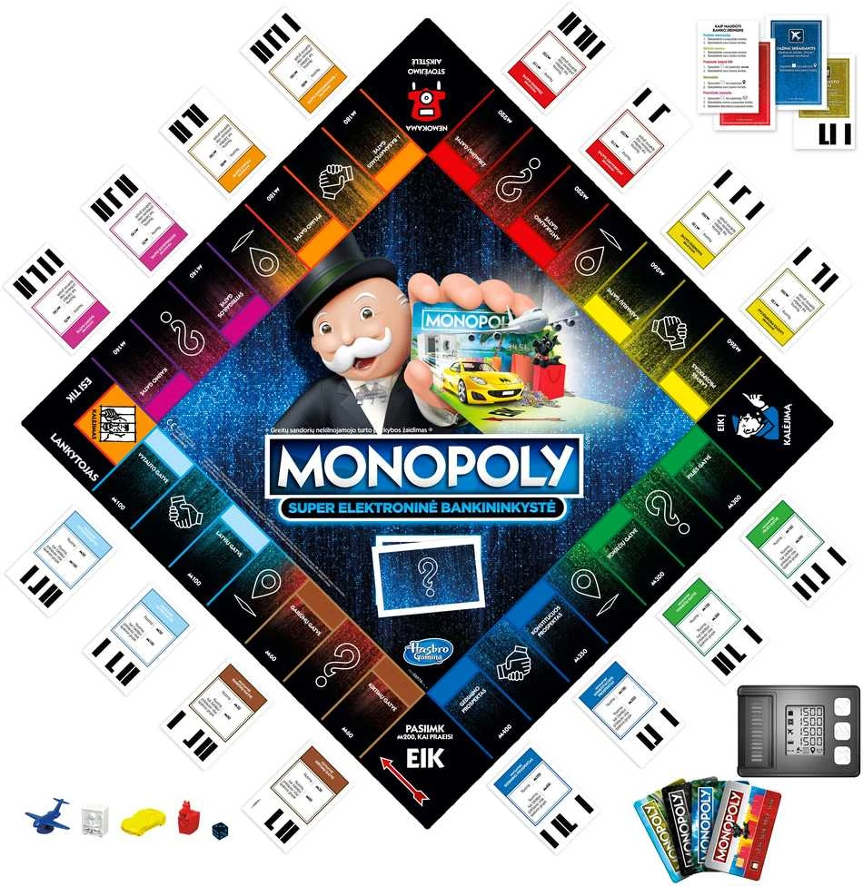 Hasbro Žaidimas „Monopolis: super elektroninė bankininkystė“, LT
