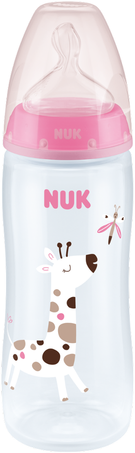 NUK 216248 FC+ PP buteliukas 360 ml su temperatūros indikatoriumi, silikoninis žindukas 6-18 mėnesių XL