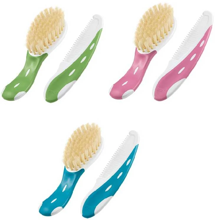NUK 256236 kūdikių šepetėlis + šukos