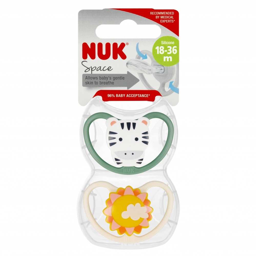 NUK silikoniniai čiulptukai, 18-36 mėn., 2vnt.