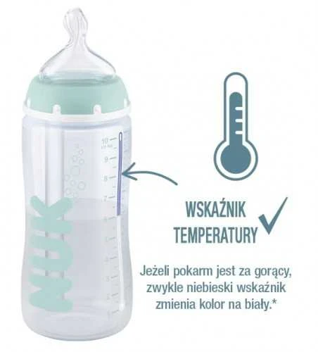NUK 741148 FC+ buteliukas 300 ml ANTI-COLIC Professional su temperatūros indikatoriumi Silikoninis čiulptukas 0-6 m