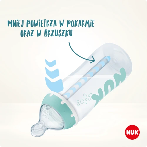 NUK 741148 FC+ buteliukas 300 ml ANTI-COLIC Professional su temperatūros indikatoriumi Silikoninis čiulptukas 0-6 m