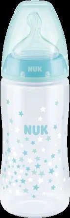 NUK 741926 FC+ PP buteliukas 300 ml su temperatūros indikatoriumi, silikoninis žindukas 0-6 mėn.