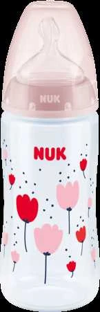 NUK 741926 FC+ PP buteliukas 300 ml su temperatūros indikatoriumi, silikoninis žindukas 0-6 mėn.