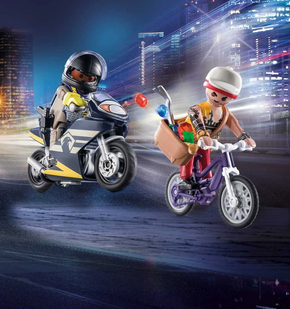 PLAYMOBIL CITY ACTION Pradinis rinkinys su policininku ir vagimi 71255