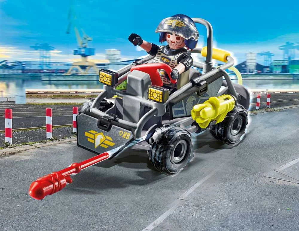 PLAYMOBIL CITY ACTION Specialiųjų pajėgų keturratis 71147