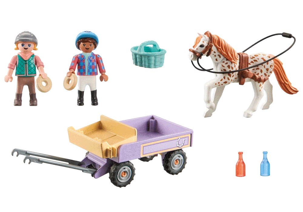 PLAYMOBIL HORSES OF WATERFALL Ponių vežimas 71496