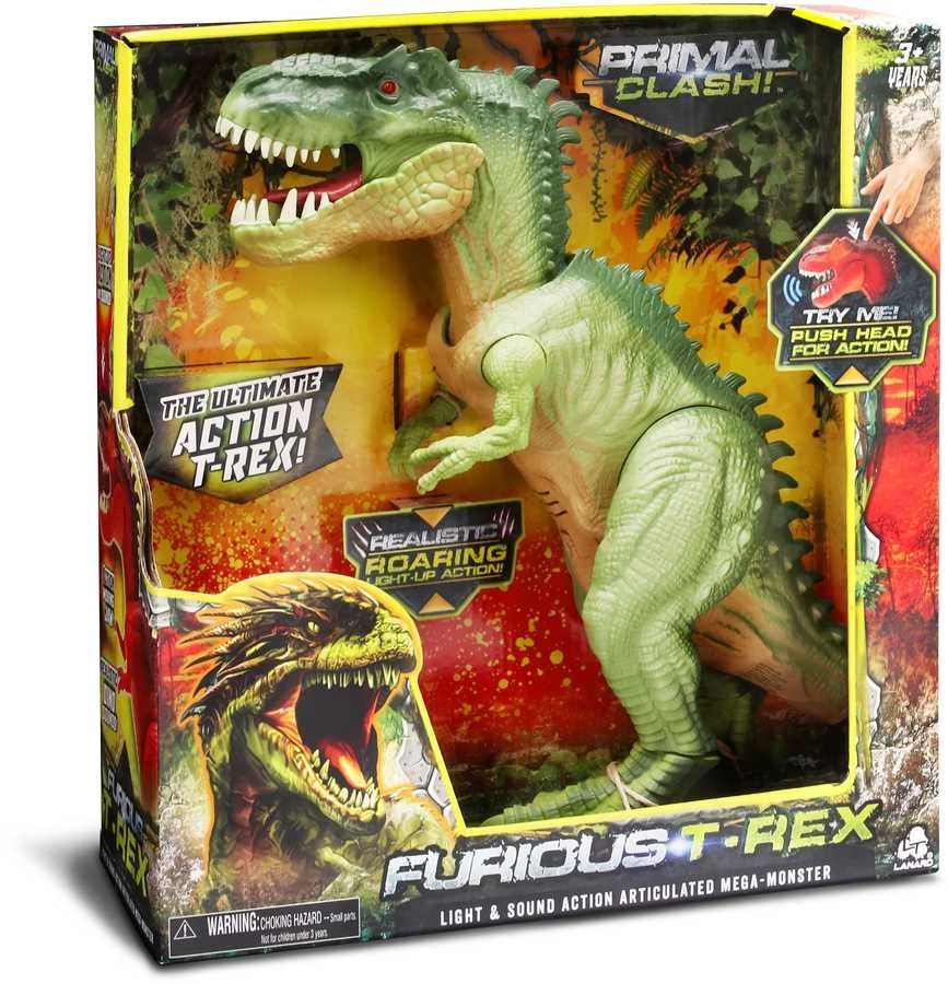 LANARD PRIMAL CLASH Įsiutęs tiranozauras, žalias