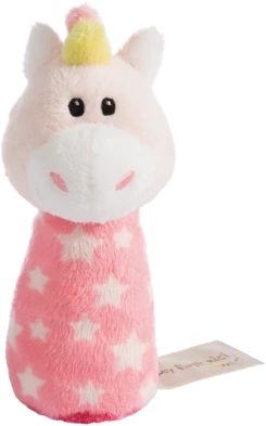 SIŪLAI 43702 Mini žaislas su barškučiu Vienaragis ir drakonas 12cm. PAAUKŠTINIMAS!