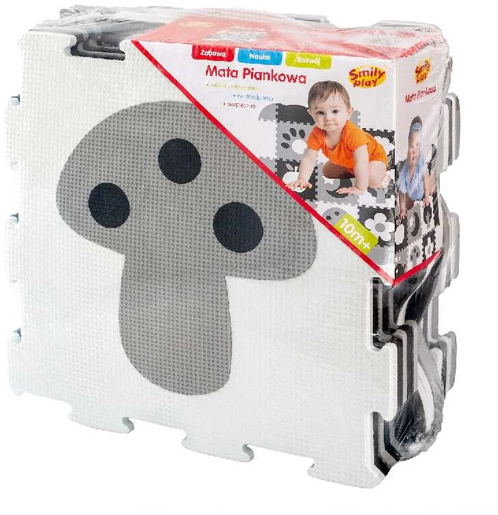 SMILY PLAY SP84510 Putplasčio kilimėlis 32x32 juoda-balta