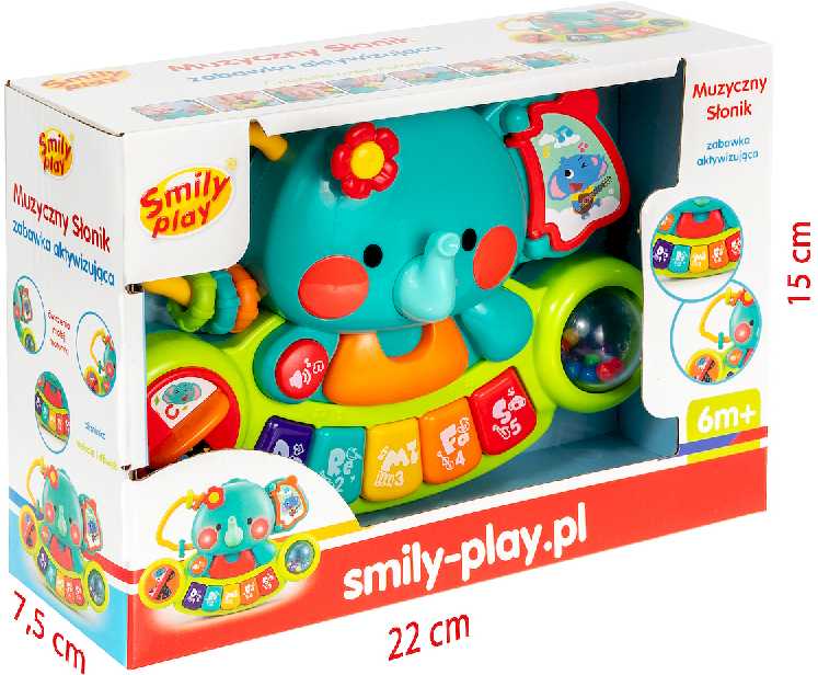SMILY PLAY SP84769 muzikinis dramblys