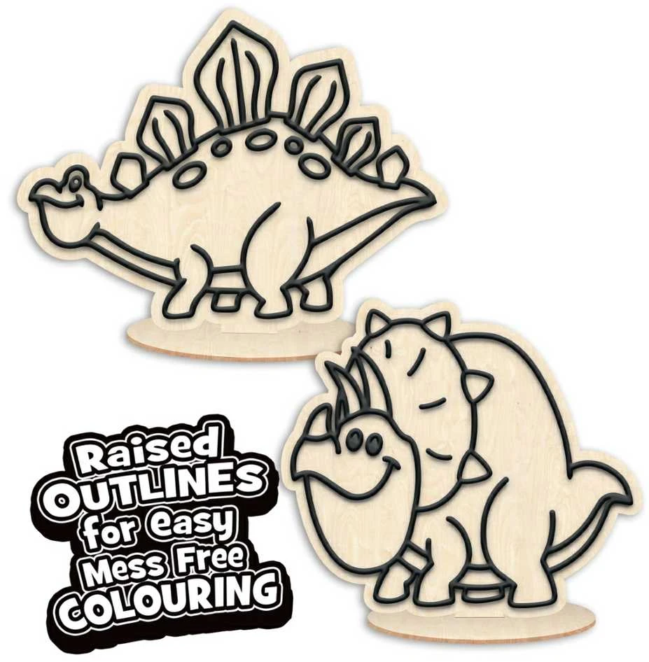 Splat Planet kūrybinis modelino rinkinys su mediniais Dinozaurais