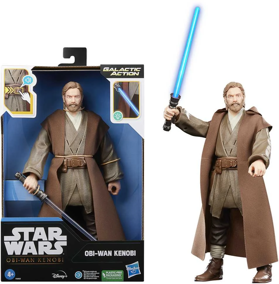 Star Wars Interaktyvi veiksmo figūrėlė „Galaktikos Obi-Wan Kenobi“, 30 cm