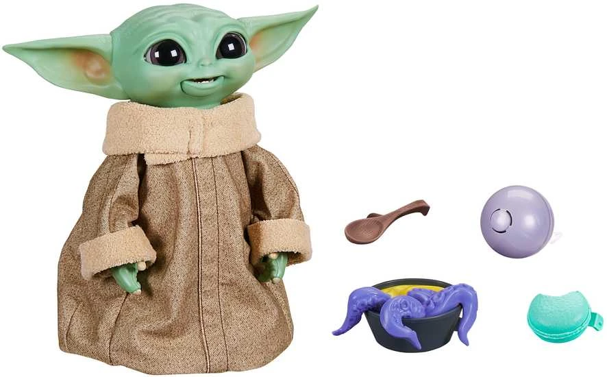 Hasbro Star Žvaigždžių karų SW interaktyvus žaislas Galaktikos užkandžių Grogu 23,5 cm