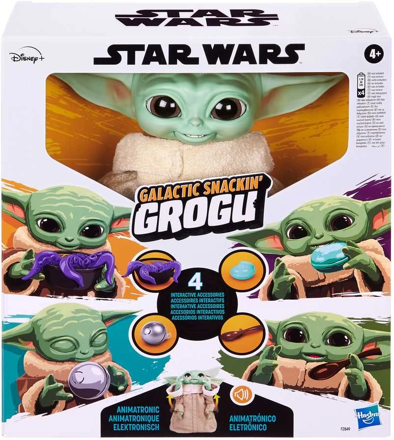 Hasbro Star Žvaigždžių karų SW interaktyvus žaislas Galaktikos užkandžių Grogu 23,5 cm