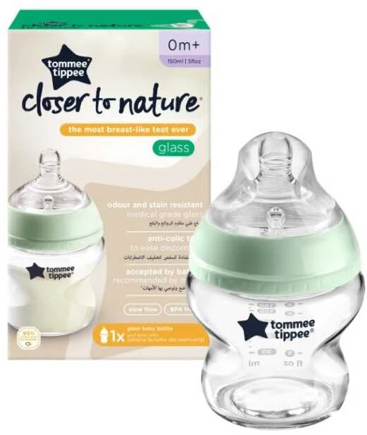 TOMMEE TIPPEE stiklinis buteliukas CTN 150ml 0m+ 42243777