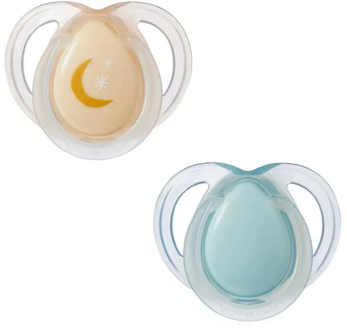 TOMMEE TIPPEE TTP43338095 čiulptukai NIGHT TIME 0-6m mix 2pack