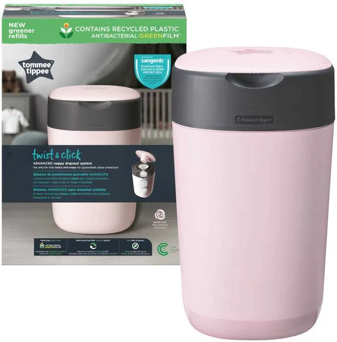 TOMMEE TIPPEE konteineris sauskelnėms Sangenic Twist&Click, rožinis, 85100202