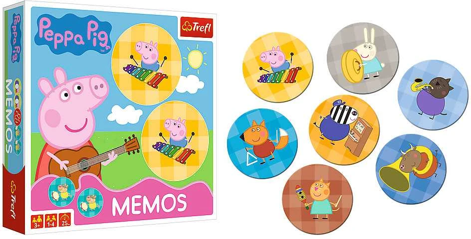 Trefl Stalo žaidimas Memo "Kiaulytė Pepa“