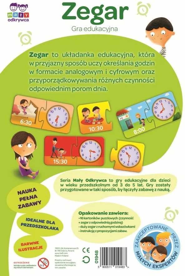Trefl Stalo žaidimas Little Explorer - Laikrodis *