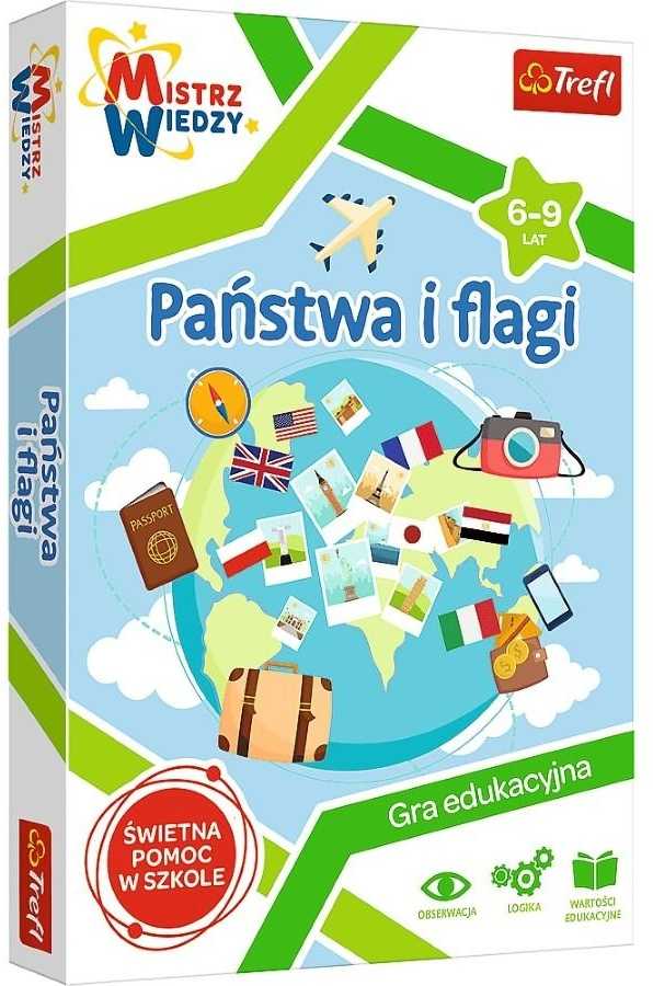 TREFL 01953 Valstybių ir vėliavų žaidimas / Žinių meistras