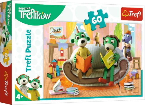 Trefl Dėlionė 60 vnt. - Treflikai: Skaitymas kartu