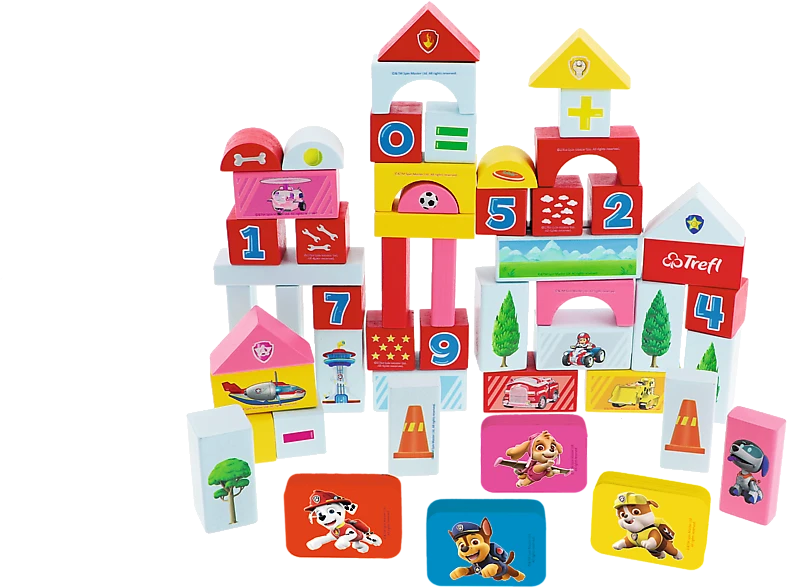 TREFL 61571 Paw Patrol medinių kaladėlių numeriai