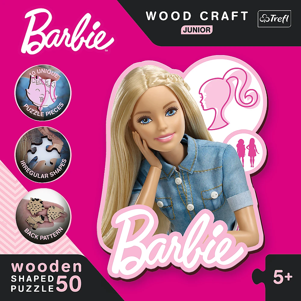 Trefl Medinė dėlionė 50 vnt. - Barbie