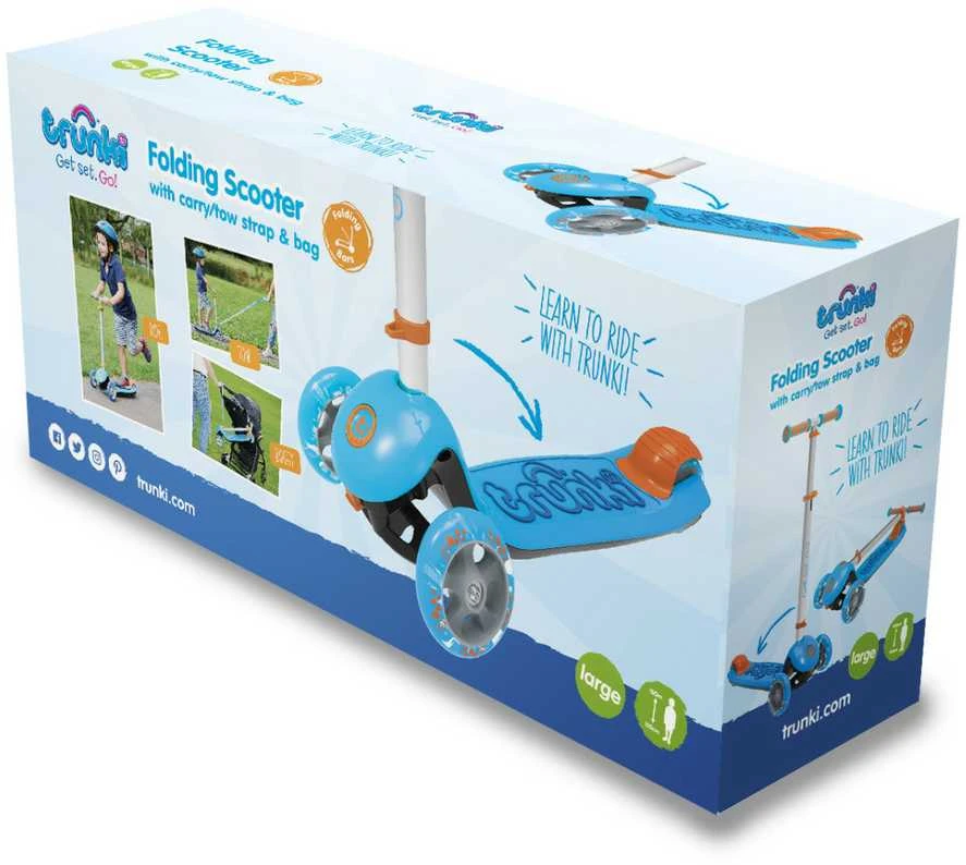 TRUNKI TRU-SCL-EU-ZZ-01 Trunki sulankstomas paspirtukas - mėlynas, didelis