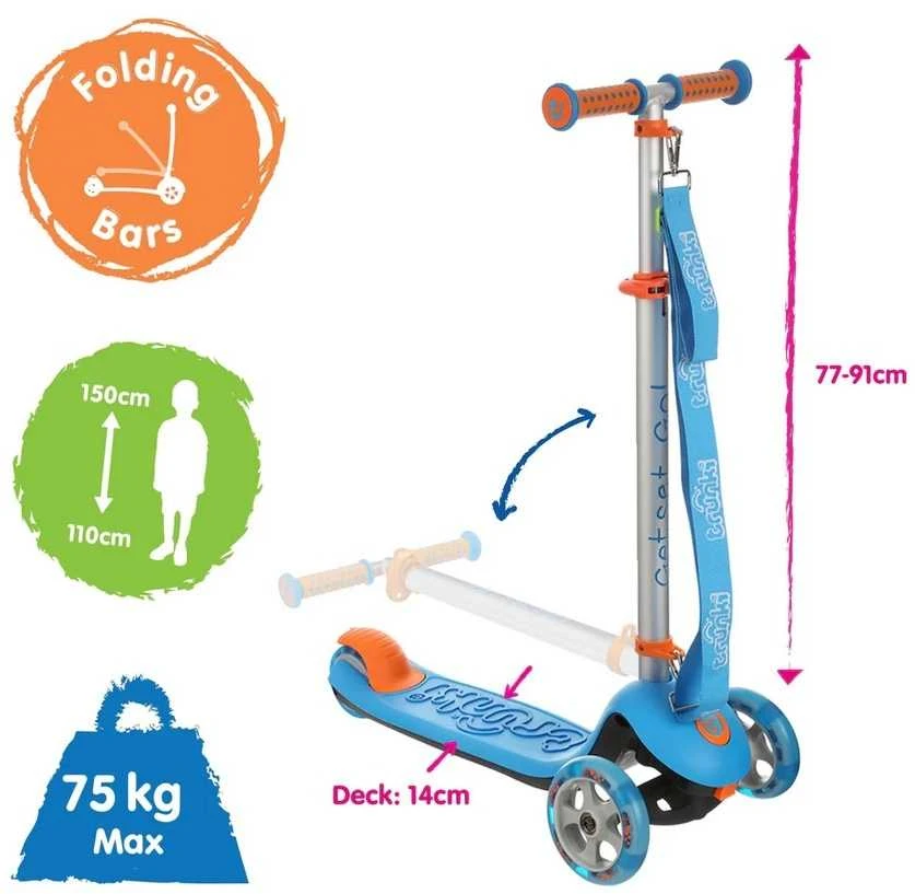 TRUNKI TRU-SCL-EU-ZZ-01 Trunki sulankstomas paspirtukas - mėlynas, didelis