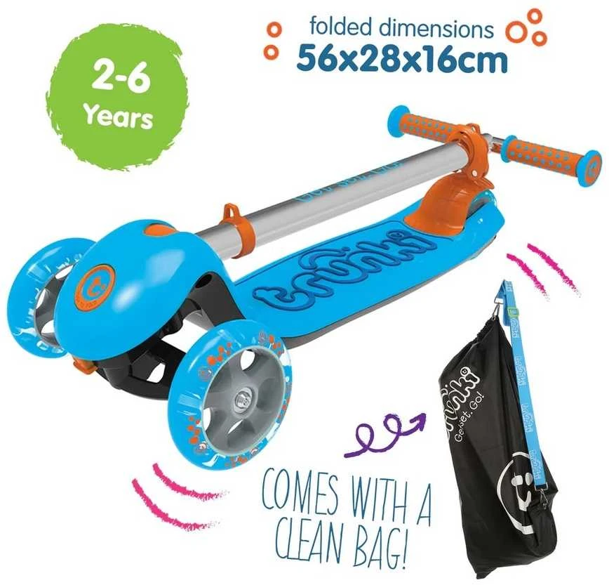 TRUNKI TRU-SCS-EU-ZZ-01 Trunki sulankstomas paspirtukas - mėlynas, mažas