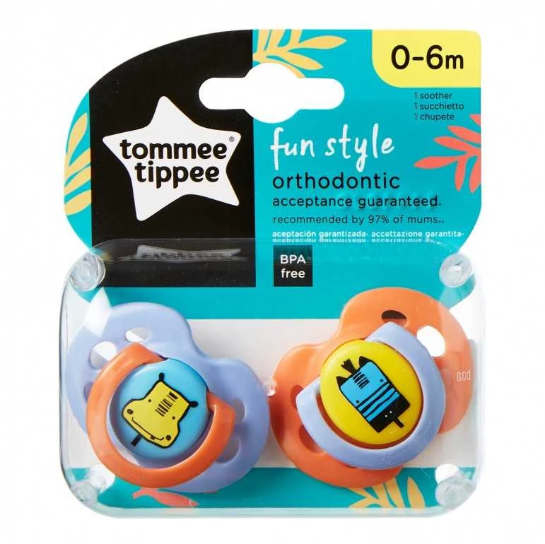 Tommee Tippee čiulptukai silikoniniai 2vnt 0-6m Fun 43335763